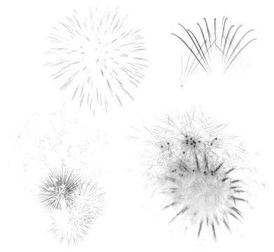 Fireworks brushes Foto stock