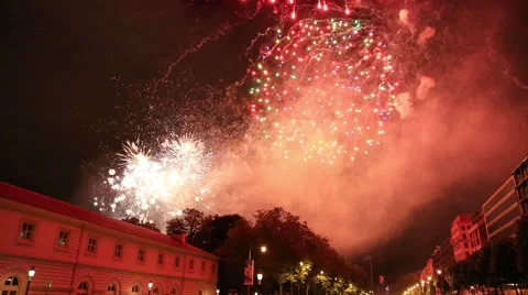 Fireworks in Brussels, 2015 Stock Footage 52516042