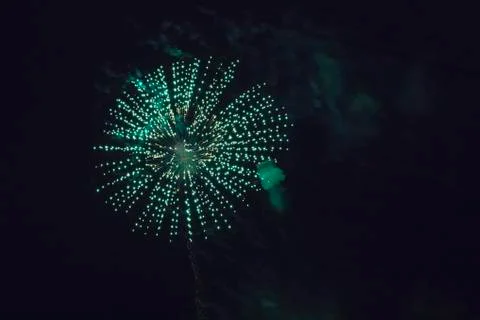 Fireworks Burst Sequence 스톡 사진