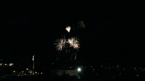 Fireworks - Canada Day 2011 Stockbeeldmateriaal 11330533