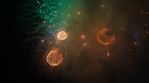 Fireworks celebrating Stock Footage 35364653