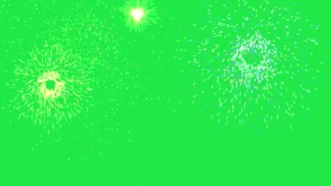 Fireworks Celebration Animation Overlay Effect On Green Screen Background Stock-Footage 303449169