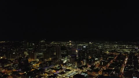 Fireworks Celebration Exploding Over Downtown Denver Skyline Buildings Stock Footage 231868494