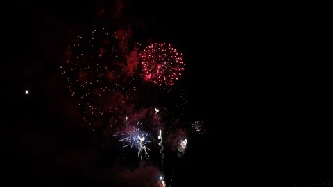 Fireworks celebration Stock Footage 114668449