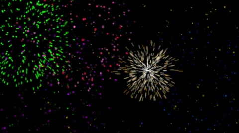 Fireworks Celebration Loop on Black Background Stock Footage 25062025