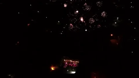 Fireworks celebration nights Stock Footage 131905726