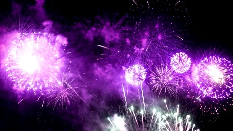 Fireworks Celebration Particles Background Explosions 4k stock video Video stock 319881420
