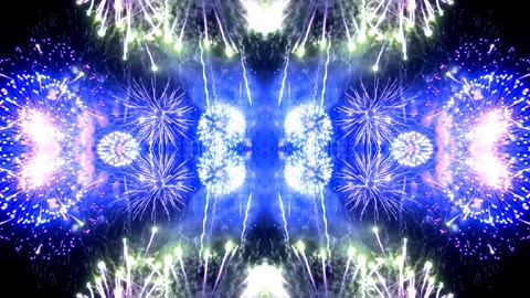 Fireworks Celebration Particles Background Explosions 4k stock video 3 Video stock 319881598