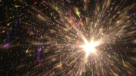 Fireworks-CGI-(on black)-01 Stock Footage 9266315