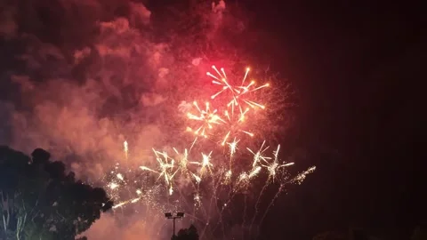Fireworks christmas 4k Stock Footage 324551297