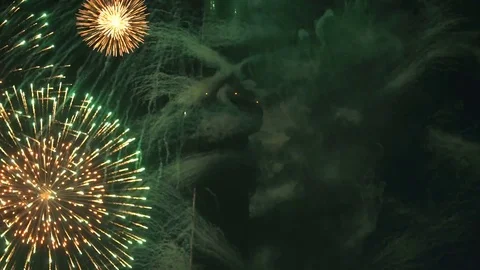 FIREWORKS Circle of light Moscow  Stock Footage 80291063
