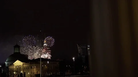 Fireworks in the city Video stock 72256609
