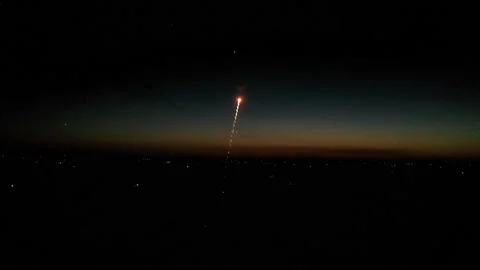 Fireworks city sky Stock Footage 166733607