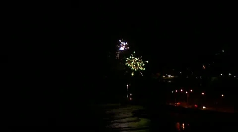 Fireworks Close Up Stock Footage 10601208