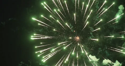Fireworks close up Stock Footage 166326844