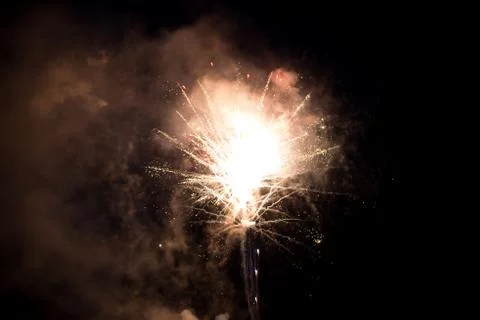 Fireworks color explosion on the sky Stock Photos
