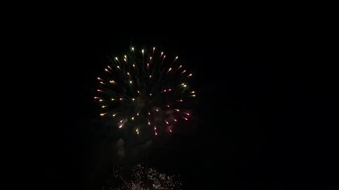 Fireworks colorful (phase three). Stockbeeldmateriaal 77218624