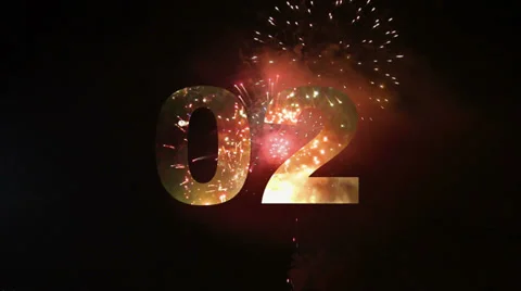Fireworks Countdown 01 Video stock 30943055