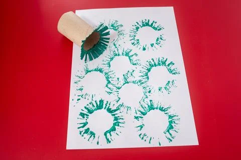 Fireworks, cut the bottom of the roll into small strips Stock Photos