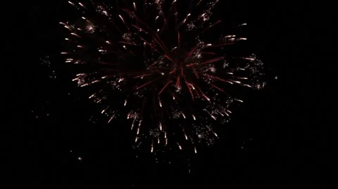 Fireworks in the dark sky Stock Footage 46014536