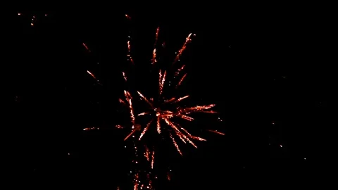 Fireworks in dark sky Stock Footage 88447442