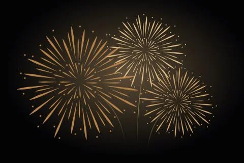 Fireworks in the dark sky Stock-Illustration