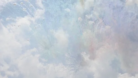 Fireworks by day. View of the sky Stock Footage 115536144