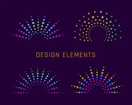 Fireworks design elements Stock Illustration