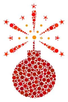 Fireworks Detonator Collage of Dots イラスト素材