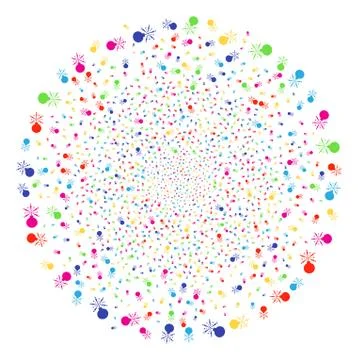 Fireworks Detonator Exploding Globula 스톡 일러스트