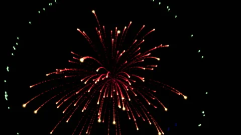 Fireworks Digital Animation Background Stock Footage 147678080