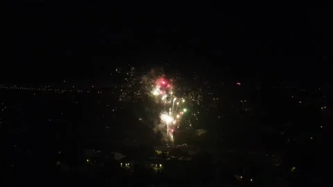 Fireworks on display for 4th of July Stock Footage 180517046