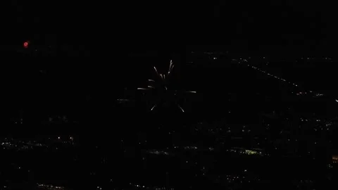 Fireworks Display 6 Seconds Stock Footage 279857965