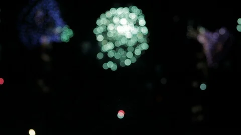 Fireworks Display - Bokeh - Blurred - 스톡 동영상 104582420