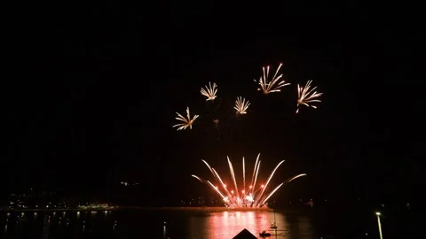 Fireworks Display, British Firework Championships, Plymouth, Devon, England Stock Footage 281934832