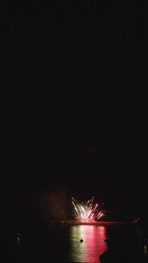 Fireworks Display, British Firework Championships in Plymouth, Devon, England 库存影片 281984262