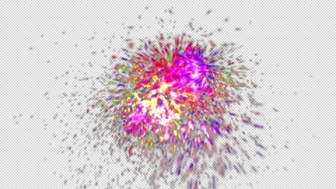 Fireworks display for celebration with alpha Stock Footage 280025289