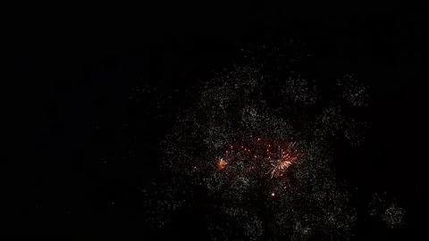 Fireworks display celebration Stock Footage 214276249