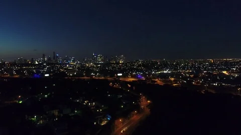 Fireworks display by drone at sunset Vídeo Stock 84306346