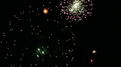 Fireworks Display Stock Footage 10733984