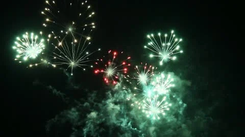 Fireworks Display Stock Footage 10734035