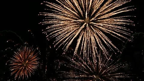 Fireworks Display Stock Footage 10734172