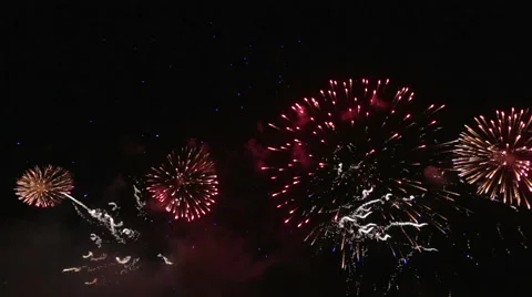 Fireworks display Stock Footage 51208966
