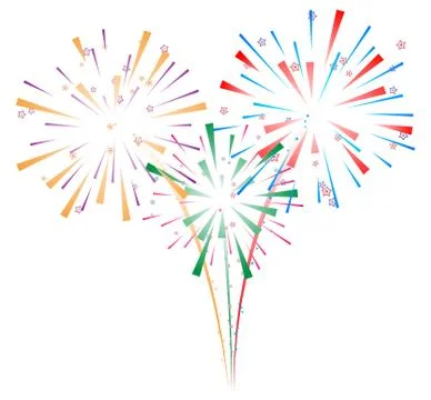 Fireworks display illustration Stock Illustration