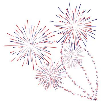 Fireworks display illustration Stock Illustration