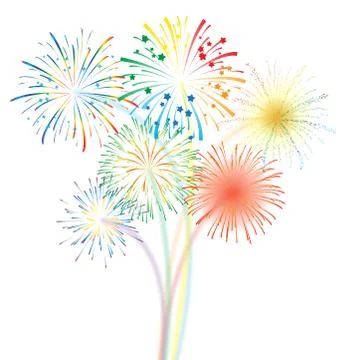 Fireworks display illustration Stock Illustration