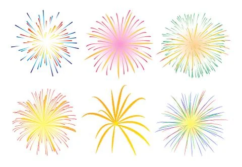 Fireworks display illustration Stock Illustration