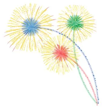 Fireworks display illustration Stock Illustration