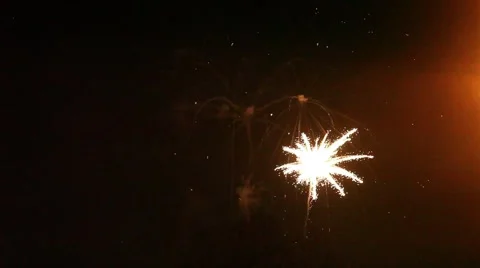 Fireworks display at night Stock-Footage 51944485