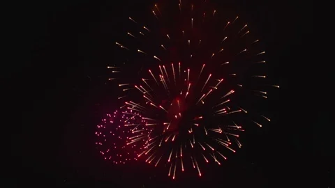 Fireworks Display Night Stock Footage 93635082